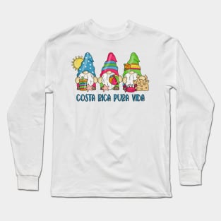 Costa Rica Pura Vida Beach Gnomes Souvenir Long Sleeve T-Shirt